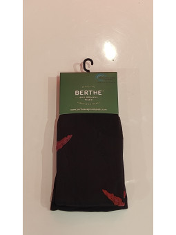 COLLANT noir PLUME rouge - .