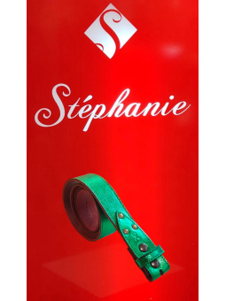 CEINTURE LAMINATI VERT