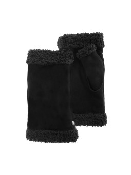 MITAINES CUIR/CHEVRE - Noir