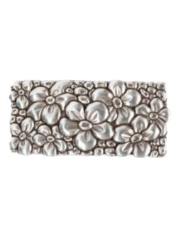 FLEURS BOUCLE 40MM - ARGENT